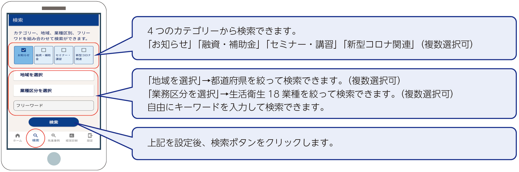 2.検索機能の説明画像